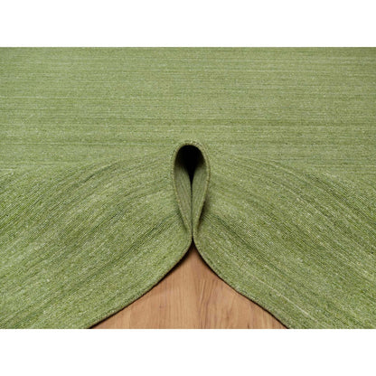 Modern and Contemporary Wool Hand Loomed Rug Green 8.1x10.0 -O091194
