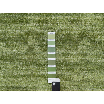 Modern and Contemporary Wool Hand Loomed Rug Green 8.1x10.0 -O091194