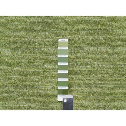 Modern and Contemporary Wool Hand Loomed Rug Green 2.0x3.0 -O091199