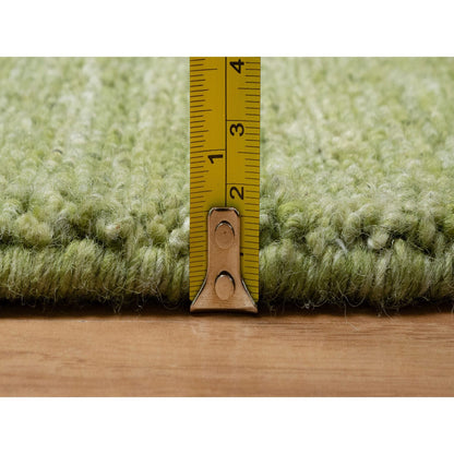 Modern and Contemporary Wool Hand Loomed Rug Green 2.0x3.0 -O091199