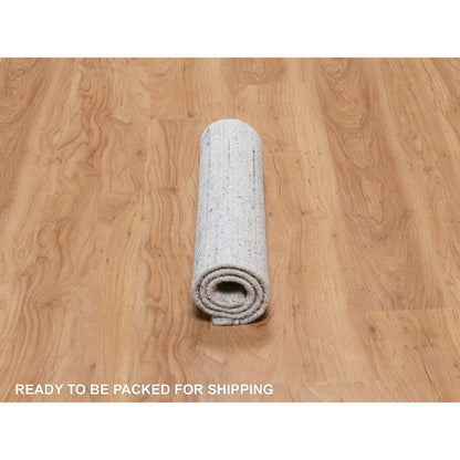 Modern and Contemporary Wool Hand Loomed Rug Ivory 2.0x3.0 -O091202