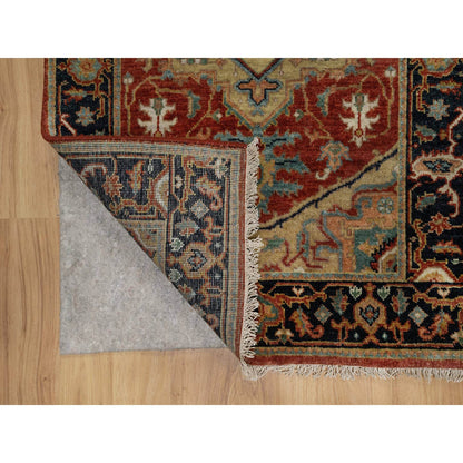 Heriz Wool Hand Knotted Rug Red 2.6x7.9 -O091225