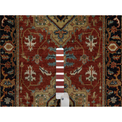 Heriz Wool Hand Knotted Rug Red 2.6x7.9 -O091225