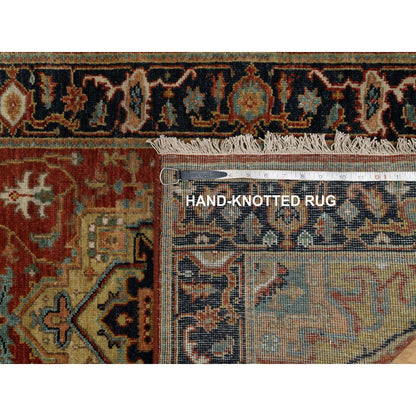 Heriz Wool Hand Knotted Rug Red 2.6x7.9 -O091225