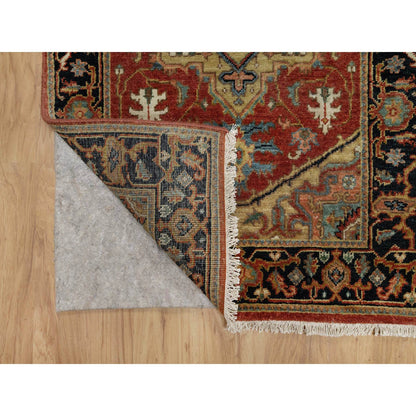 Heriz Wool Hand Knotted Rug Red 2.6x12.2 -O091226