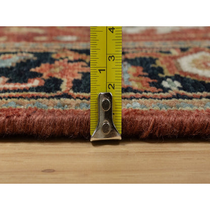 Heriz Wool Hand Knotted Rug Red 2.6x12.2 -O091226