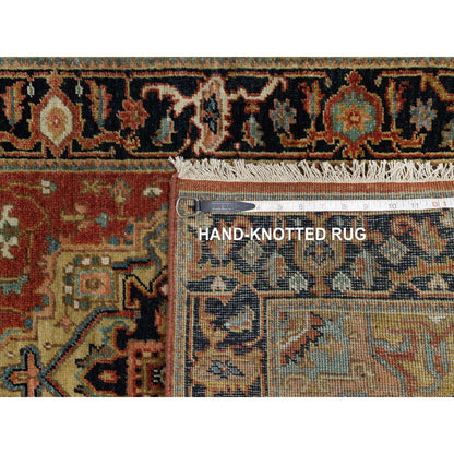 Heriz Wool Hand Knotted Rug Red 2.6x12.2 -O091226