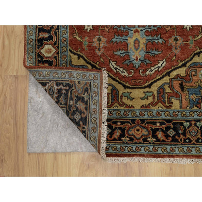 Heriz Wool Hand Knotted Rug Red 3.1x5.1 -O091230