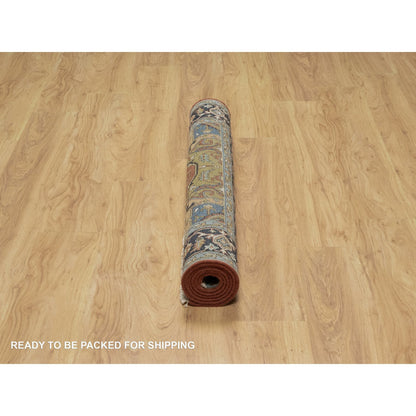 Heriz Wool Hand Knotted Rug Red 4.1x6.1 -O091233