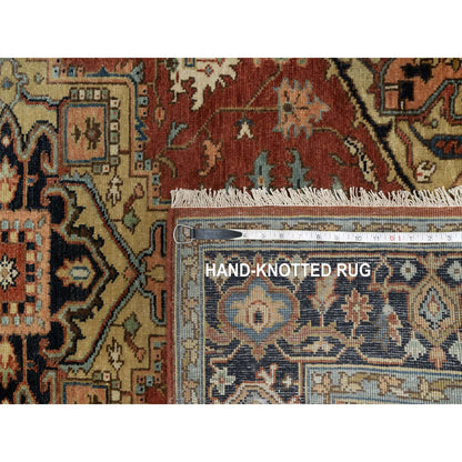 Heriz Wool Hand Knotted Rug Red 4.1x6.1 -O091233