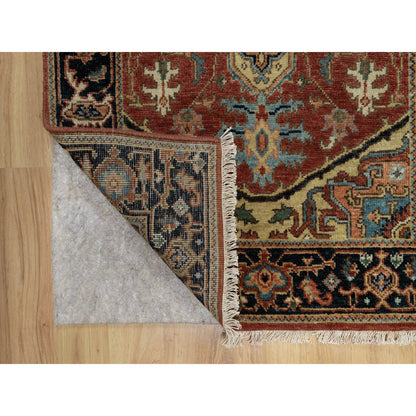 Heriz Wool Hand Knotted Rug Red 2.9x6.0 -O091236