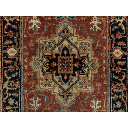 Heriz Wool Hand Knotted Rug Red 2.9x6.0 -O091236