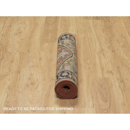 Heriz Wool Hand Knotted Rug Red 2.9x6.0 -O091236