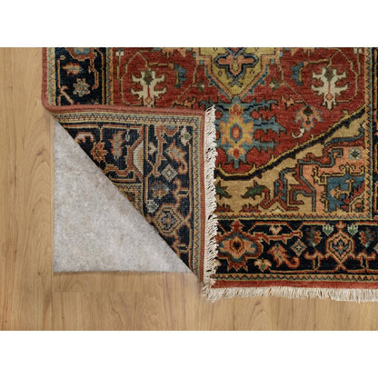Heriz Wool Hand Knotted Rug Red 2.9x8.0 -O091239