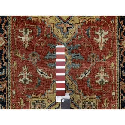 Heriz Wool Hand Knotted Rug Red 2.9x8.0 -O091239
