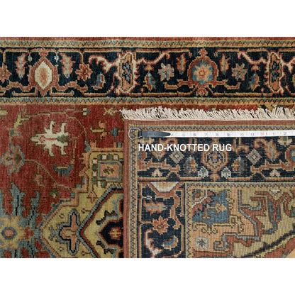 Heriz Wool Hand Knotted Rug Red 2.9x8.0 -O091239