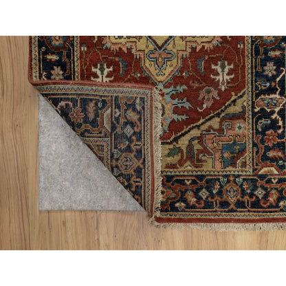 Heriz Wool Hand Knotted Rug Red 2.6x8.0 -O091240
