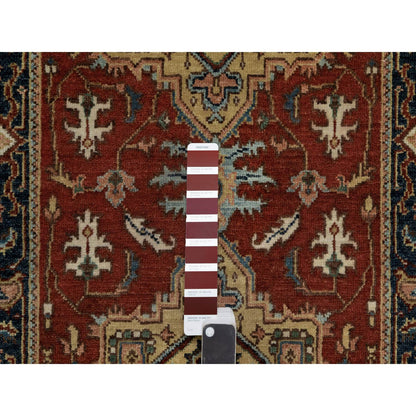 Heriz Wool Hand Knotted Rug Red 2.6x8.0 -O091240