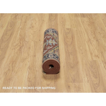 Heriz Wool Hand Knotted Rug Red 2.6x8.0 -O091240