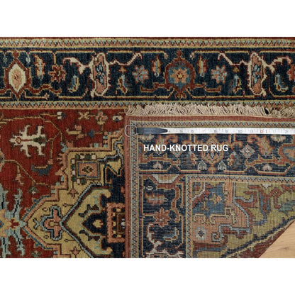Heriz Wool Hand Knotted Rug Red 2.6x8.0 -O091240
