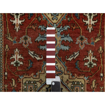 Heriz Wool Hand Knotted Rug Red 2.8x7.11 -O091241