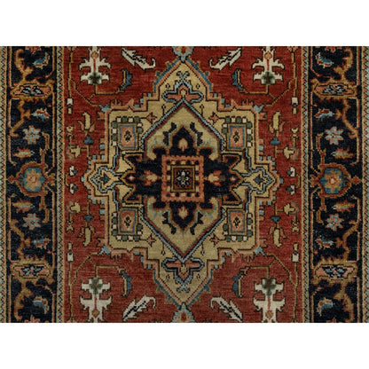 Heriz Wool Hand Knotted Rug Red 2.8x7.11 -O091241