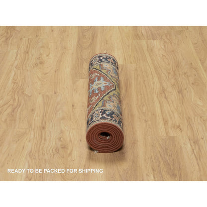 Heriz Wool Hand Knotted Rug Red 2.8x7.11 -O091241