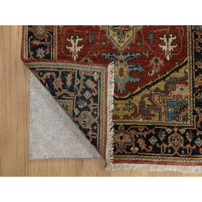 Heriz Wool Hand Knotted Rug Red 2.8x9.11 -O091243