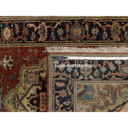 Heriz Wool Hand Knotted Rug Red 2.8x9.11 -O091243