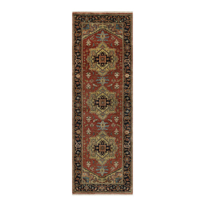 Heriz Wool Hand Knotted Rug Red 2.7x7.10 -O091246
