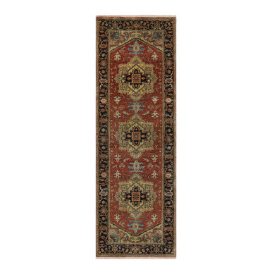 Heriz Wool Hand Knotted Rug Red 2.7x7.10 -O091246