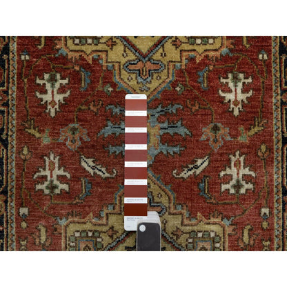 Heriz Wool Hand Knotted Rug Red 2.7x7.10 -O091246