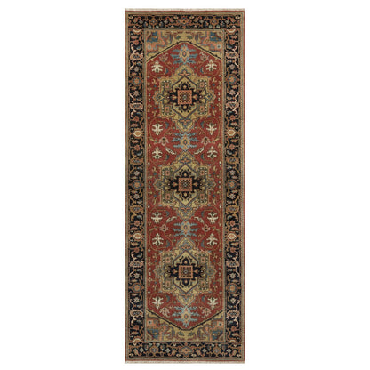 Heriz Wool Hand Knotted Rug Red 2.7x7.10 -O091251