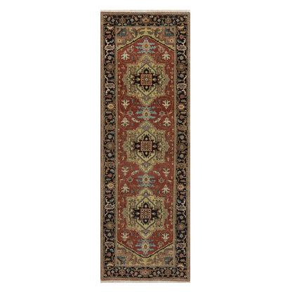 Heriz Wool Hand Knotted Rug Red 2.7x7.11 -O091263