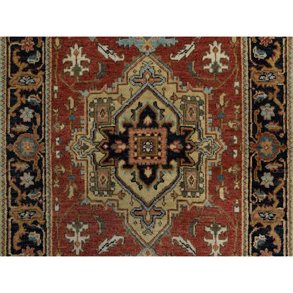 Heriz Wool Hand Knotted Rug Red 2.7x7.11 -O091263