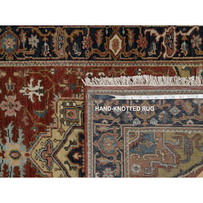 Heriz Wool Hand Knotted Rug Red 2.10x5.11 -O091264