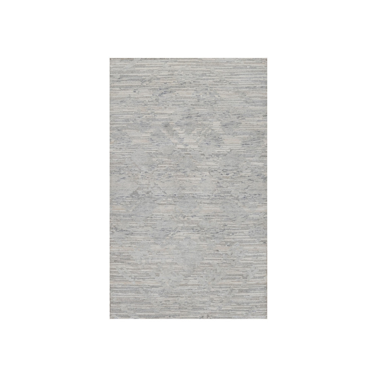 Modern and Contemporary Wool Hand Knotted Rug Grey 3.0x5.3 -O091269