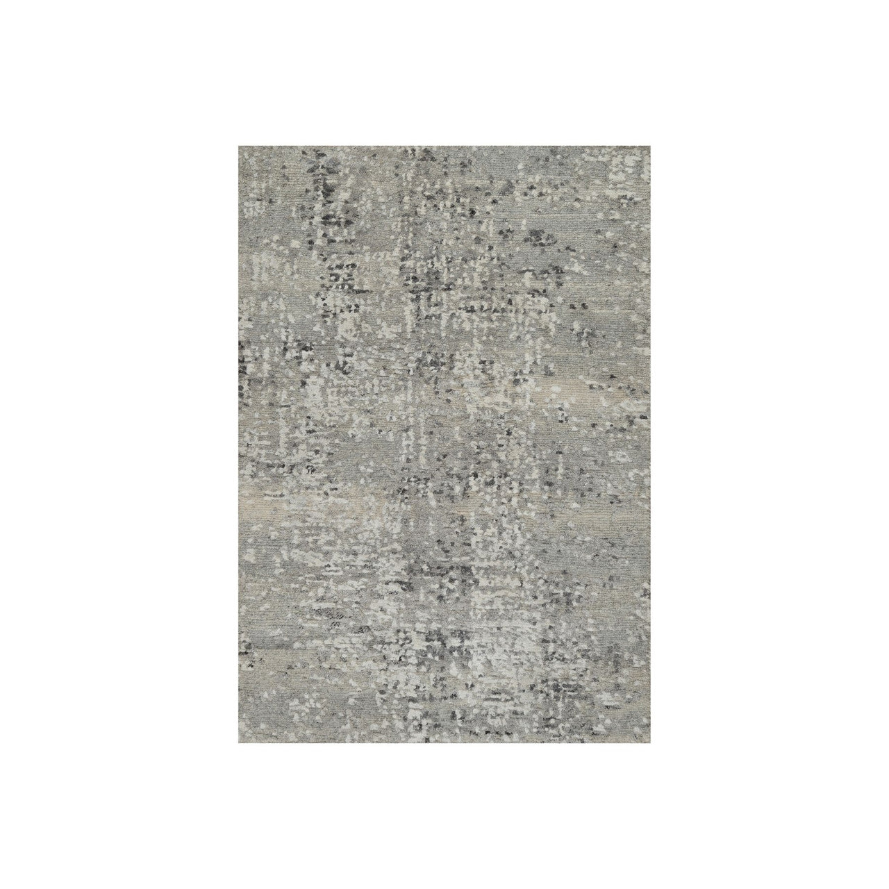 Modern and Contemporary Wool Hand Knotted Rug Grey 2.0x3.0 -O091271