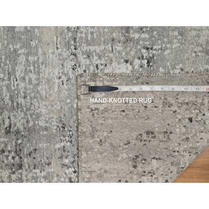Modern and Contemporary Wool Hand Knotted Rug Grey 2.0x3.0 -O091271