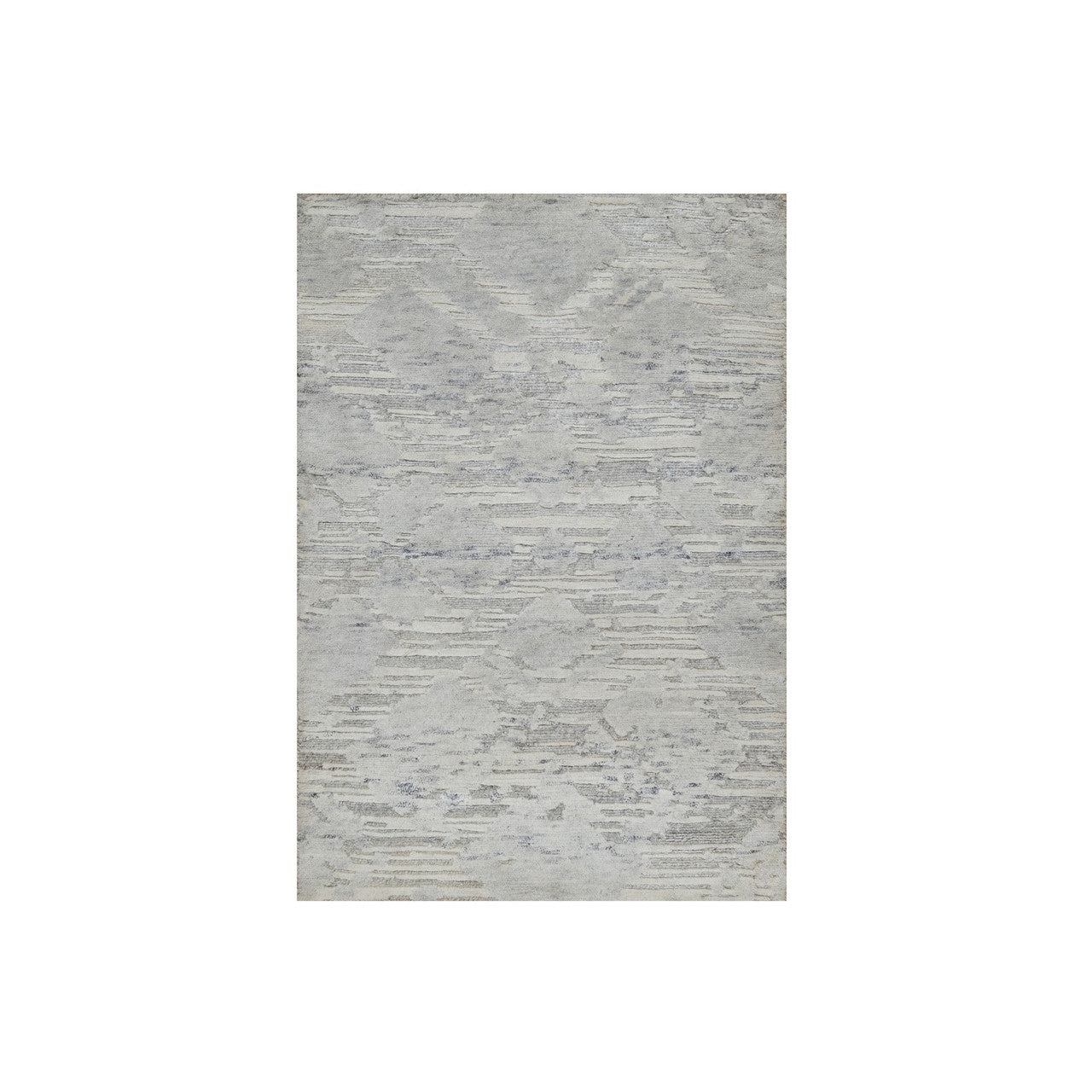Modern and Contemporary Wool Hand Knotted Rug Grey 2.0x3.0 -O091274