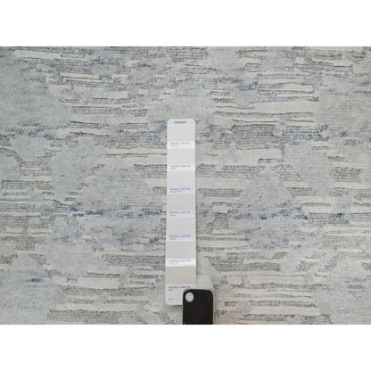 Modern and Contemporary Wool Hand Knotted Rug Grey 2.0x3.0 -O091274
