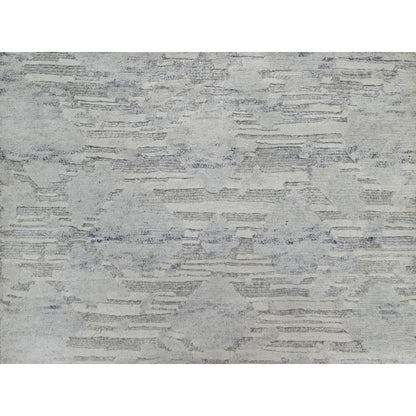 Modern and Contemporary Wool Hand Knotted Rug Grey 2.0x3.0 -O091274