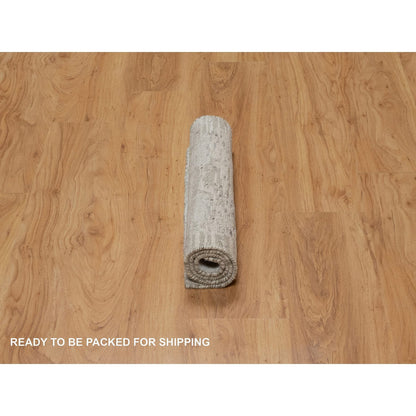Modern and Contemporary Wool Hand Knotted Rug Grey 2.0x3.0 -O091274