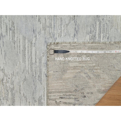 Modern and Contemporary Wool Hand Knotted Rug Grey 2.0x3.0 -O091274