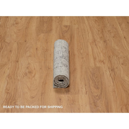 Modern and Contemporary Wool Hand Knotted Rug Grey 2.0x3.0 -O091276