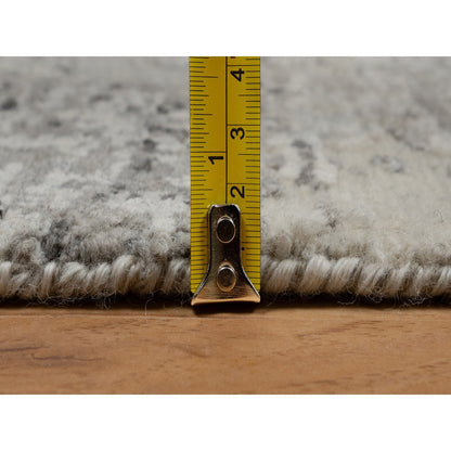 Modern and Contemporary Wool Hand Knotted Rug Grey 2.0x3.0 -O091276