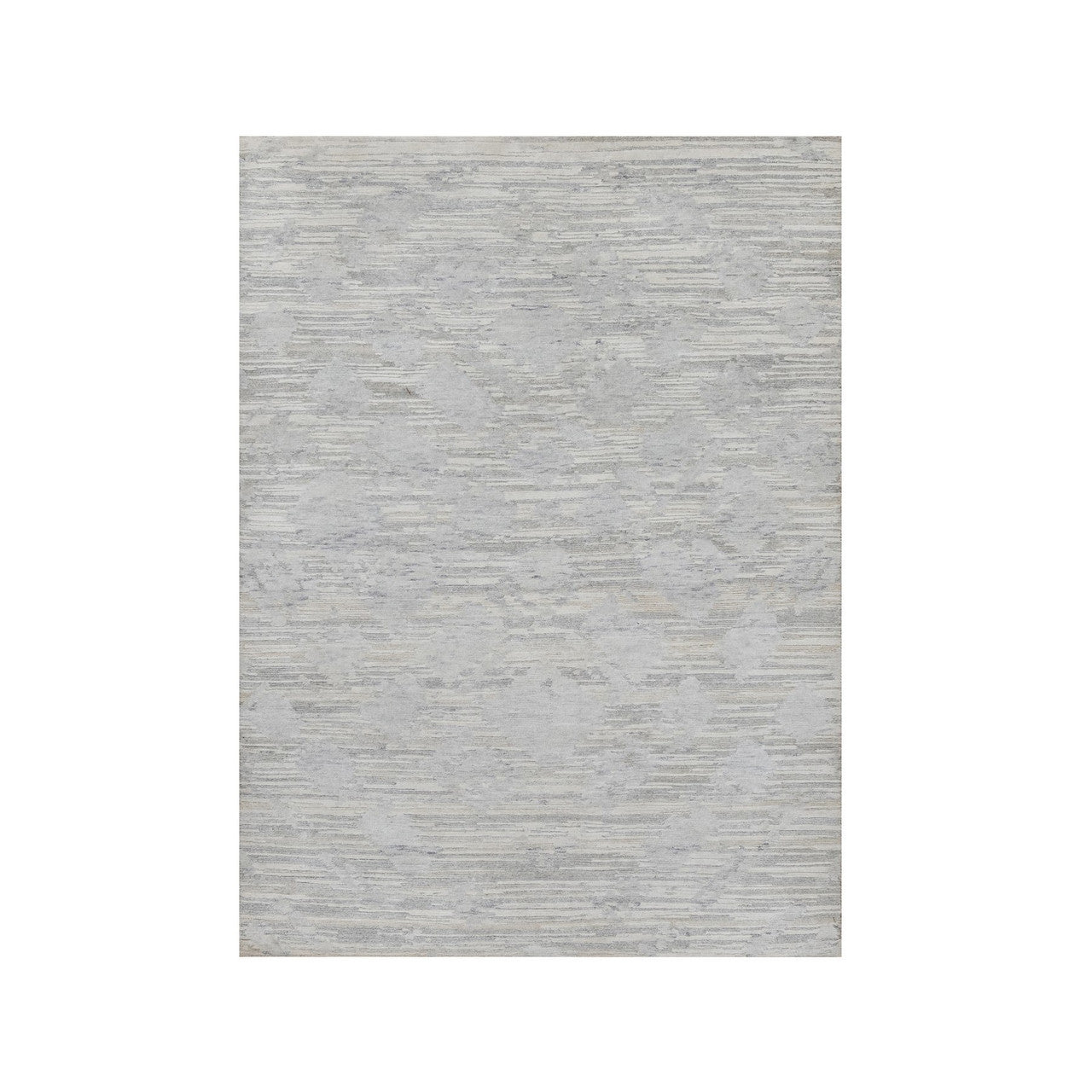Modern and Contemporary Wool Hand Knotted Rug Grey 4.1x6.0 -O091281