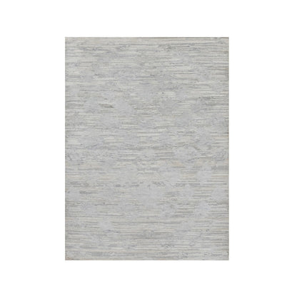 Modern and Contemporary Wool Hand Knotted Rug Grey 4.1x6.0 -O091281