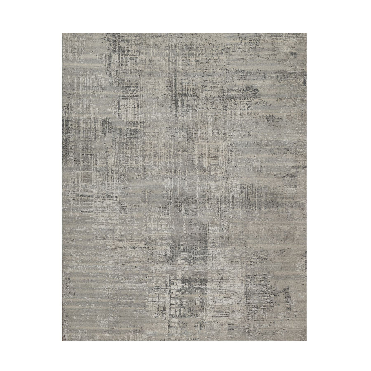 Modern and Contemporary Wool Hand Knotted Rug Grey 8.2x10.1 -O091282