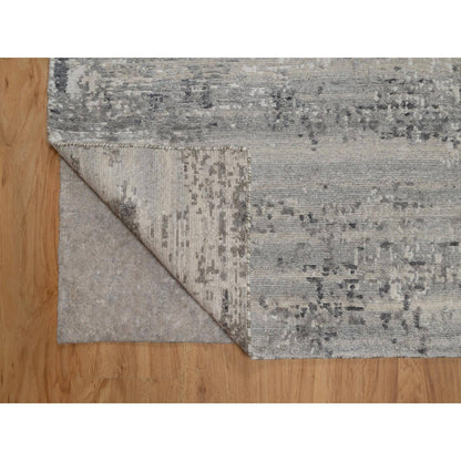 Modern and Contemporary Wool Hand Knotted Rug Grey 8.2x10.1 -O091282
